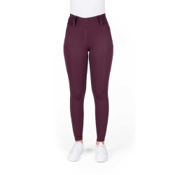 Legging à fond silicone Equithème Alizé femme Prune Violet Legging à fond silicone Equithème Alizé femme Prune Violet