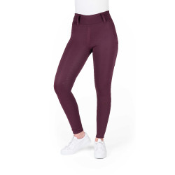 Legging à fond silicone Equithème Alizé femme Prune Violet Legging à fond silicone Equithème Alizé femme Prune Violet