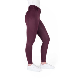 Legging à fond silicone Equithème Alizé femme Prune Violet Legging à fond silicone Equithème Alizé femme Prune Violet