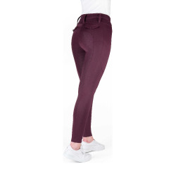 Legging à fond silicone Equithème Alizé femme Prune Violet Legging à fond silicone Equithème Alizé femme Prune Violet