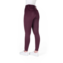 Legging à fond silicone Equithème Alizé femme Prune Violet Legging à fond silicone Equithème Alizé femme Prune Violet
