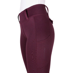 Legging à fond silicone Equithème Alizé femme Prune Violet Legging à fond silicone Equithème Alizé femme Prune Violet
