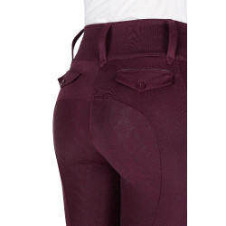 Legging à fond silicone Equithème Alizé femme Prune Violet Legging à fond silicone Equithème Alizé femme Prune Violet