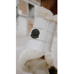 Gesloten peesbeschermers Je t'aime Equithème Snuggy Wit
