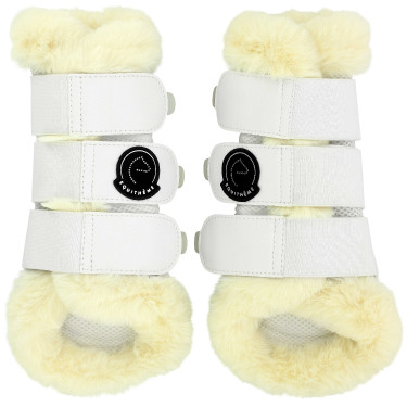 Guêtres fermées Je t'aime Equithème Snuggy Blanc Guêtres fermées Je t'aime Equithème Snuggy Blanc