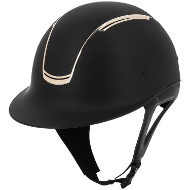 Equithème Soazy helm met brede klep mat roségoud Zwart / roségoud Equithème Soazy helm met brede klep mat roségoud Zwart / roségoud