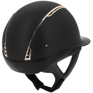 Equithème Soazy helm met brede klep mat roségoud Zwart / roségoud Equithème Soazy helm met brede klep mat roségoud Zwart / roségoud