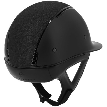 Casque Equithème Soazy Mat Crystal fabric Noir brillant