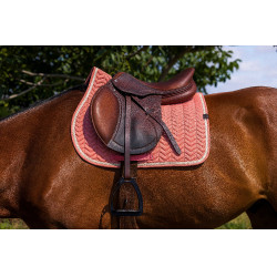 Tapis de selle Equithème Softypop Saumon Rose