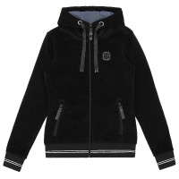 Fleece velours Je t'aime Equithème Coline dames Zwart