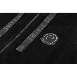 Fleece velours Je t'aime Equithème Coline dames Zwart