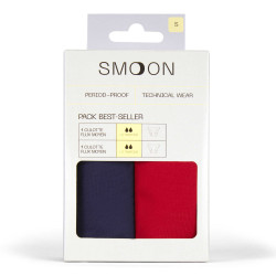 Pack 2 culottes Smoon Flux moyen Rouge / bleu