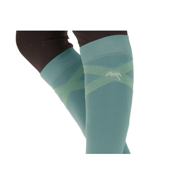 Chaussettes d'équitation Pénélope Gummy Vert sauge