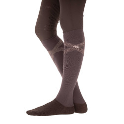 Chaussettes d'équitation Pénélope Gummy Gris