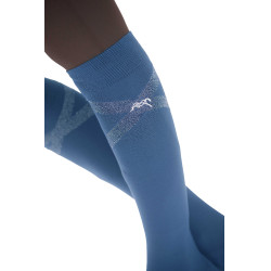 Chaussettes d'équitation Pénélope Gummy Bleu