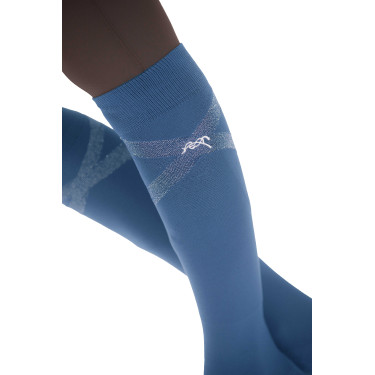 Chaussettes d'équitation Pénélope Gummy Bleu