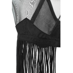 Anti-vlieg anti-UV masker Equithème Franges Zwart