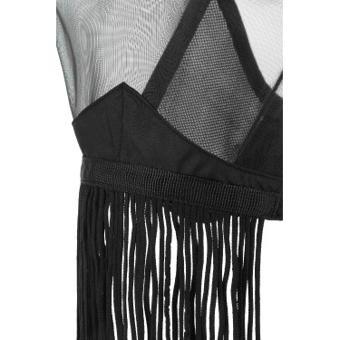 Anti-vlieg anti-UV masker Equithème Franges Zwart