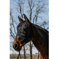 Masque anti-mouches anti-UV Equithème Mesh S/O Noir