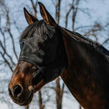 Vliegenmasker anti-UV Equithème Mesh S/O Zwart