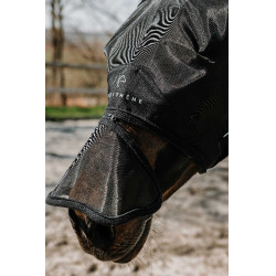 Masque anti-mouches anti-UV Equithème Zipper Noir