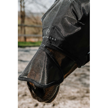 Masque anti-mouches anti-UV Equithème Zipper Noir