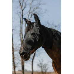 Masque anti-mouches anti-UV Equithème Hood Noir