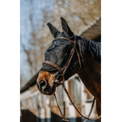 Anti-vliegenmasker anti-UV Equithème Anatomic Zwart