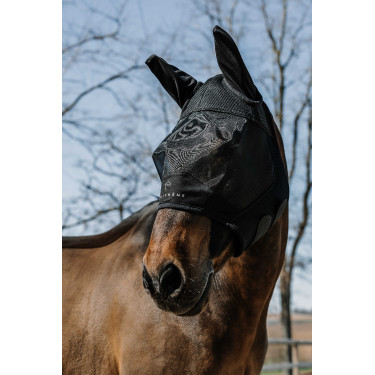 Vliegenmasker anti-UV Equithème Mesh Zwart