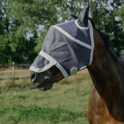 Anti-vlieg anti-UV masker Equithème Cerceau Marine Marineblauw