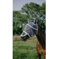 Masque anti-mouches anti-UV Equithème Cerceau Marine Bleu marine