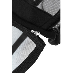 Masque anti-mouches anti-UV Equithème 2 en 1 Noir