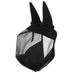 Masque anti-mouches/ anti-UV Equithème Doux Noir Masque anti-mouches/ anti-UV Equithème Doux Noir