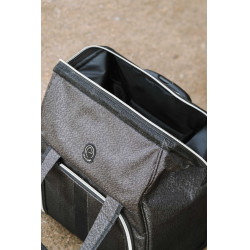 Poetstas op wieltjes Equithème Zwart