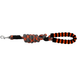 Laisse pour chien avec poignée Equithème Haspen Noir / poignée orange