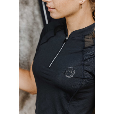 Polo Ik hou van je Equithème Alice Zwart Polo Ik hou van je Equithème Alice Zwart