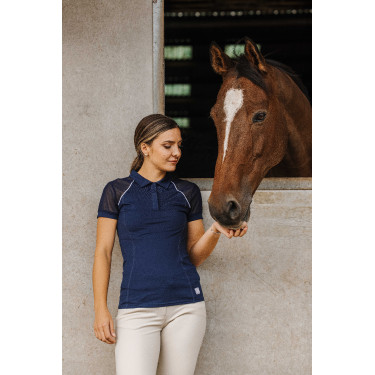Polo Equithème Originals Agathe Marine Marineblauw