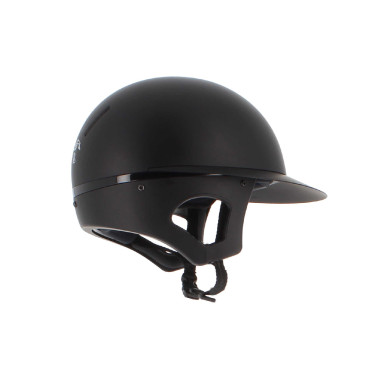 Pénélope matte helm met lange klep Mat zwart