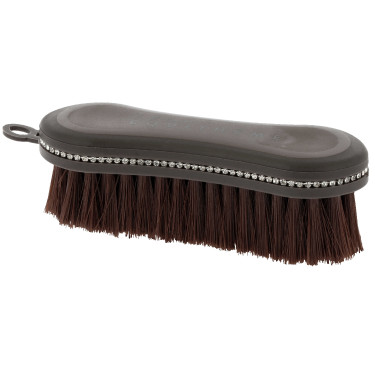 Brosse de tête Je t'aime Equithème Strass Marron