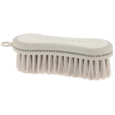 Hoofdborstel Ik hou van je Equithème Strass Beige