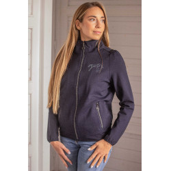 Pénélope Tweeny strass jas Marine Marineblauw