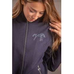 Pénélope Tweeny strass jas Marine Marineblauw