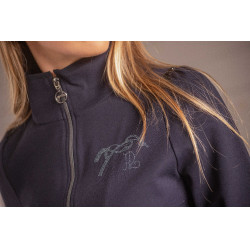 Pénélope Tweeny strass jas Marine Marineblauw