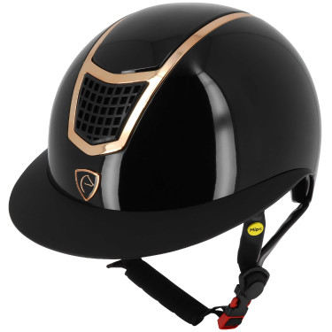 Equithème Airy LM Helm Glanzend zwart / roségoud