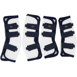 Guêtres anti-mouches Riding World par 4 Blanc Guêtres anti-mouches Riding World par 4 Blanc