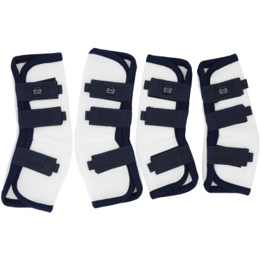 Guêtres anti-mouches Riding World par 4 Blanc Guêtres anti-mouches Riding World par 4 Blanc