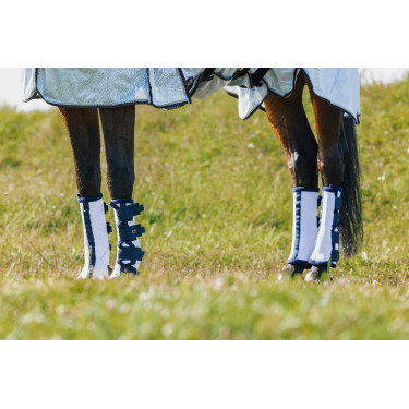 Guêtres anti-mouches Riding World par 4 Blanc Guêtres anti-mouches Riding World par 4 Blanc