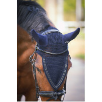 Bonnet pour chevaux long Pénélope strass Noir