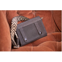 Pochette Pénélope New phone pocket perforé Marine Bleu marine