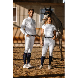 Polo Equithème Funza Manches courtes Blanc Polo Equithème Funza Manches courtes Blanc